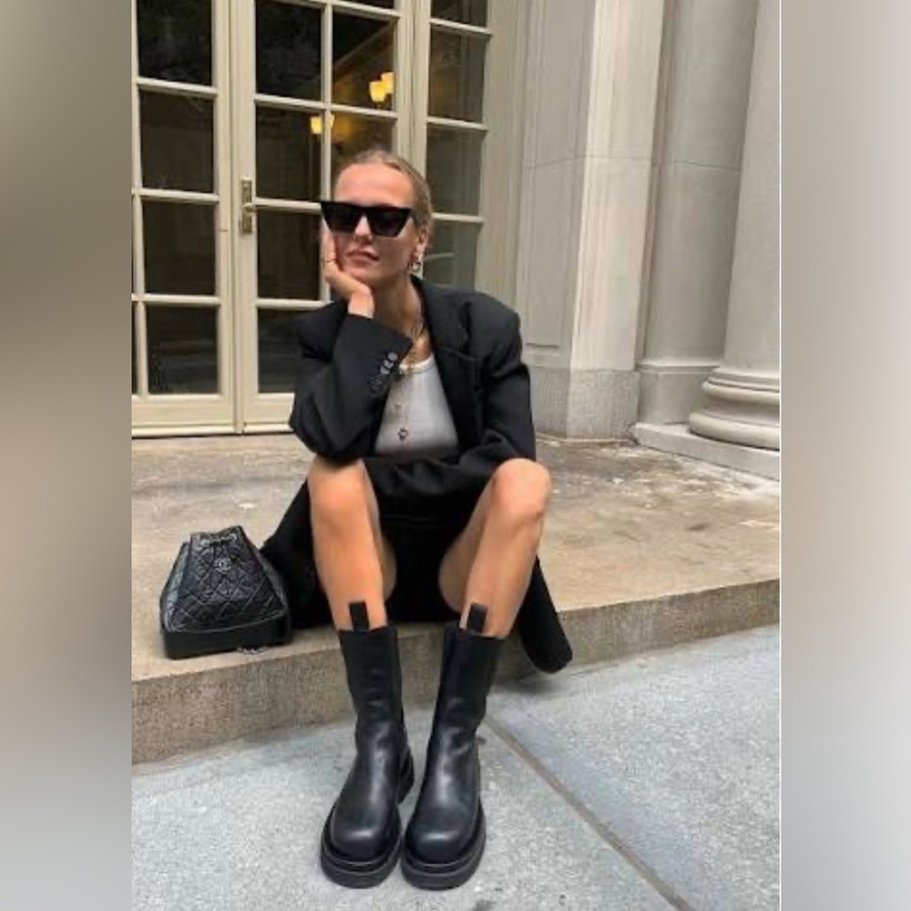 Leather Ankle Boots bottega veneta LUG